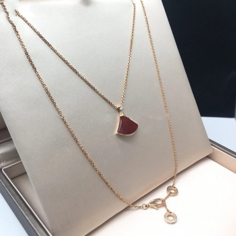 [Lumi Jewels]DREAM NECKLACE CARNELIAN 1 DIAMOND