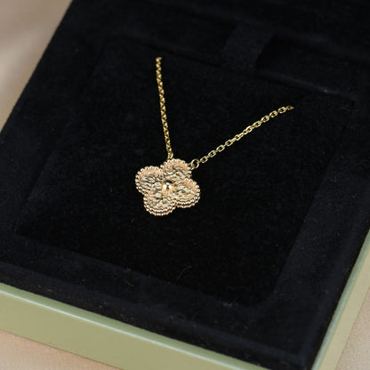 [Lumi Jewels]COLLIER TRÈFLE 15 MM BRONZE
