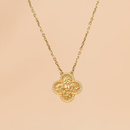 [Lumi Jewels]COLLIER TRÈFLE 15 MM BRONZE