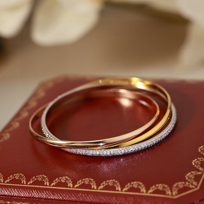 [Lumi Jewels]TRINITY TRICOLORED GOLD THREE-RING BRACELET