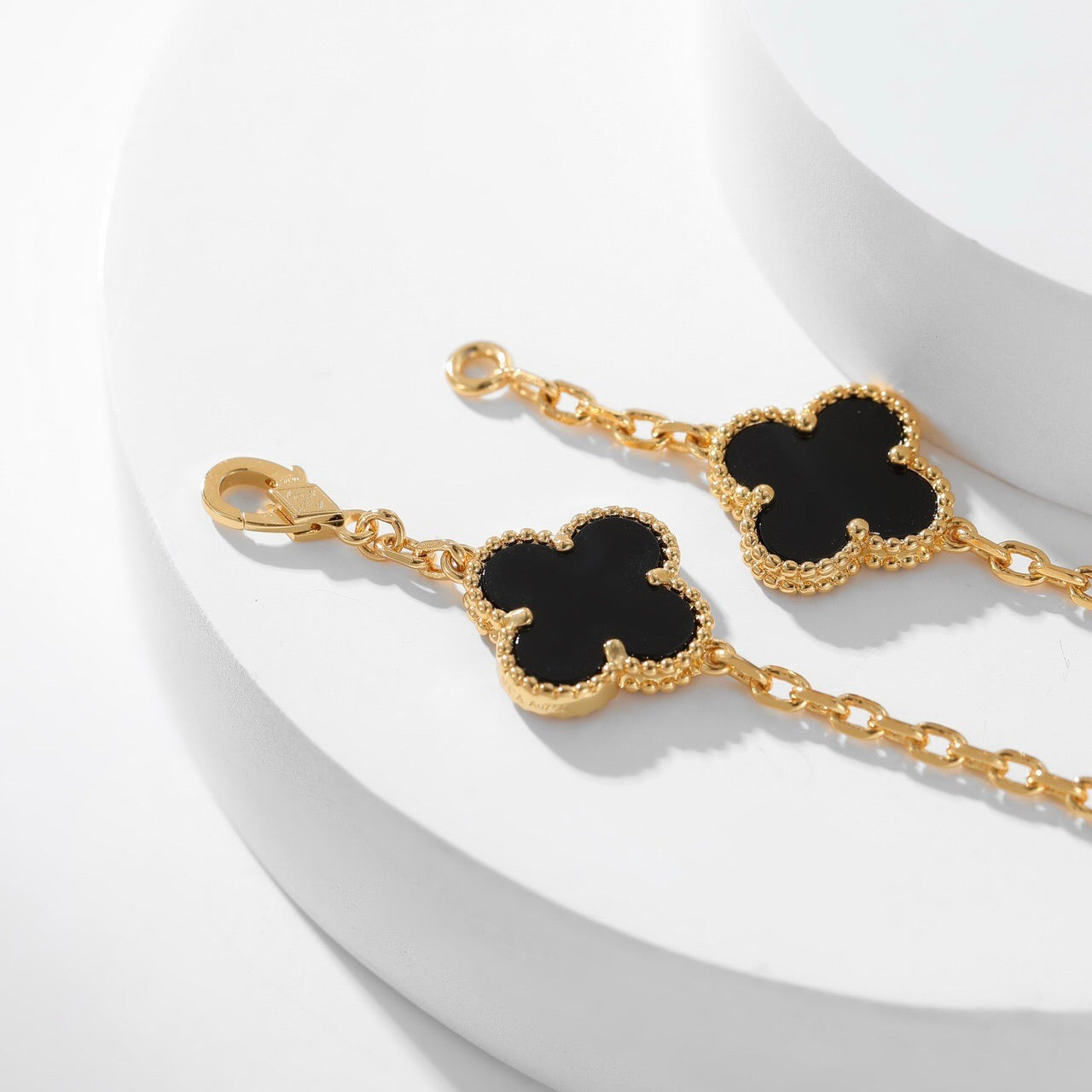 [Lumi Jewels]CLOVERS THE 10-MOTIFS ONYX NECKLACE