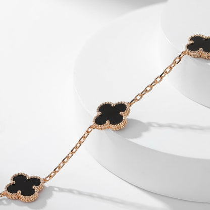 [Lumi Jewels]CLOVERS THE 10-MOTIFS ONYX NECKLACE
