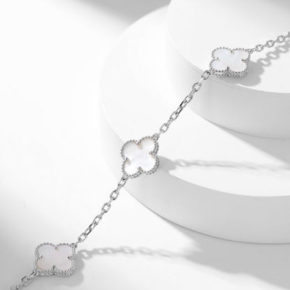 [Lumi Jewels]CLOVERS THE 10-MOTIFS WHITE MOTHER OF PEARL NECKLACE