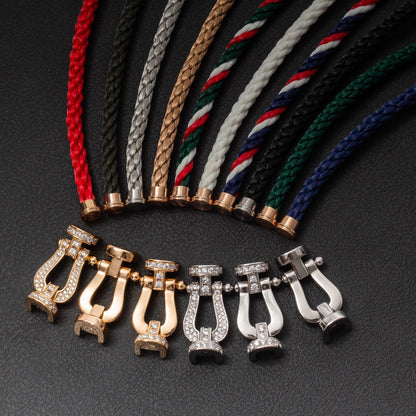 [Lumi Jewels]FORCE LARGE HORSESHOE FULL DIAMOND BRACELET SILVER