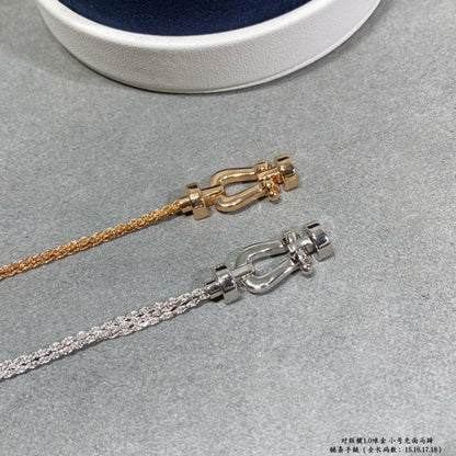 [Lumi Jewels]BRACELET CORDE CHAÎNE EN DIAMANT PETIT FER À CHEVAL FORCE