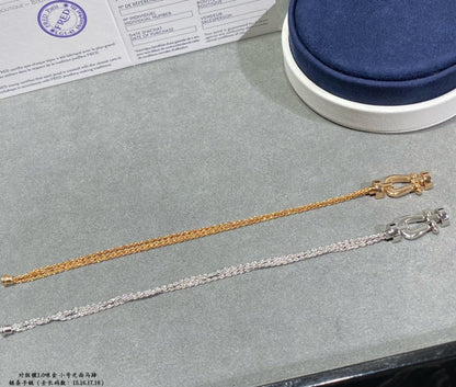 [Lumi Jewels]BRACELET CORDE CHAÎNE EN DIAMANT PETIT FER À CHEVAL FORCE