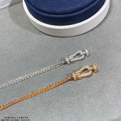 [Lumi Jewels]BRACELET CORDE CHAÎNE EN DIAMANT PETIT FER À CHEVAL FORCE