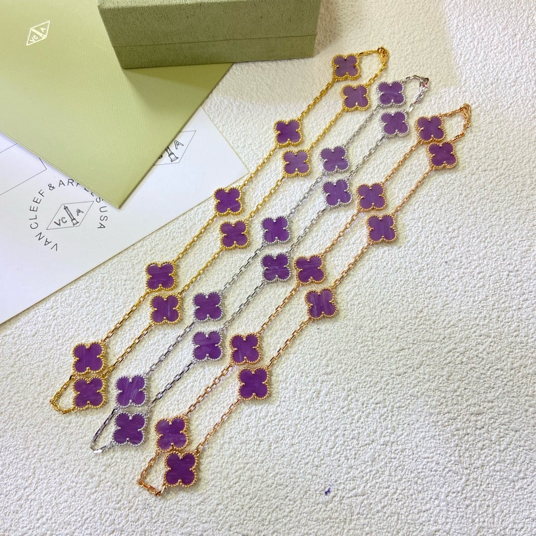 [Lumi Jewels]CLOVER 10 MOTIFS VIOLET VIOLET COLLIER