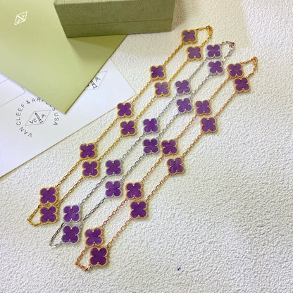[Lumi Jewels]CLOVER 10 MOTIFS VIOLET VIOLET COLLIER