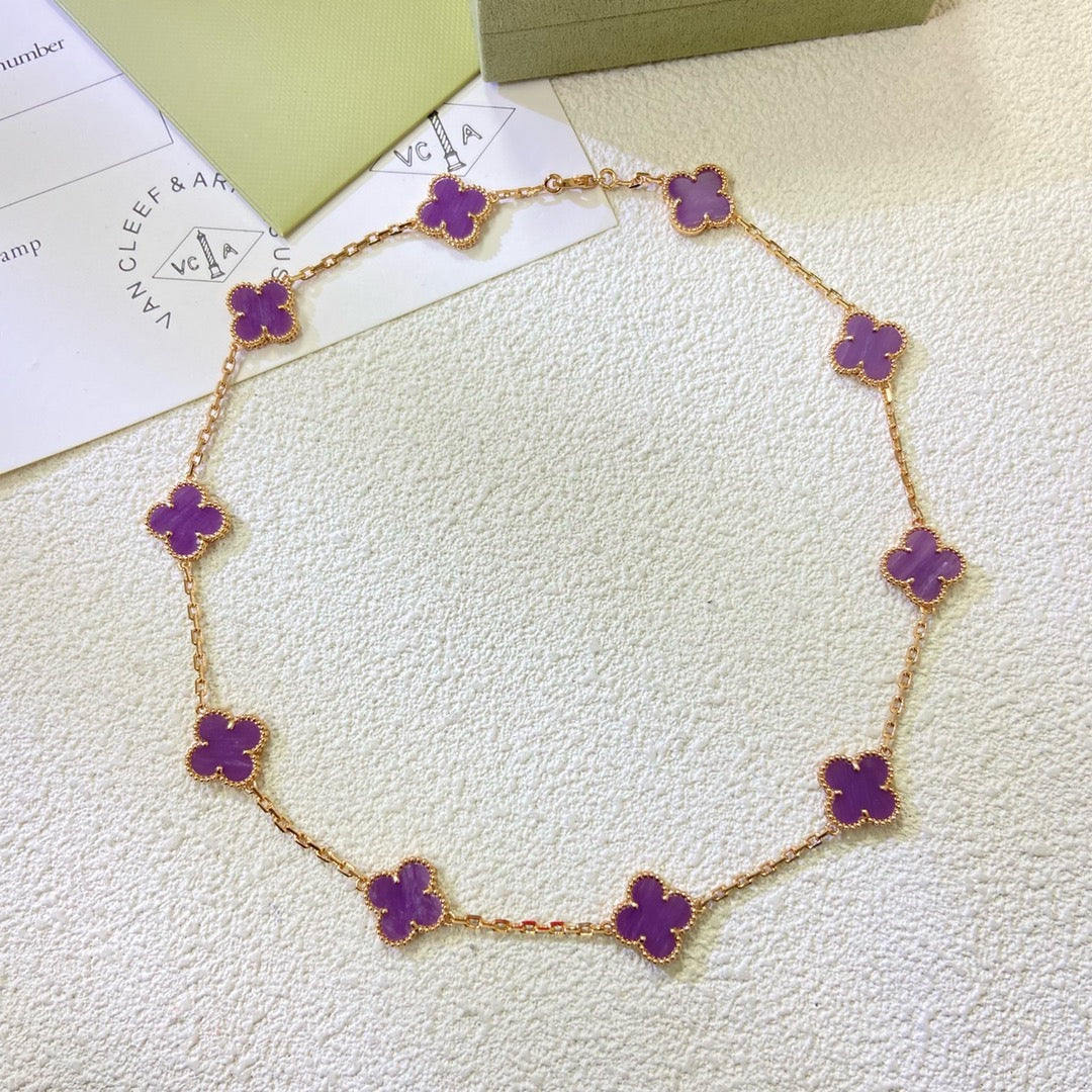 [Lumi Jewels]CLOVER 10 MOTIFS VIOLET VIOLET COLLIER