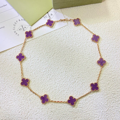[Lumi Jewels]CLOVER 10 MOTIFS VIOLET VIOLET COLLIER