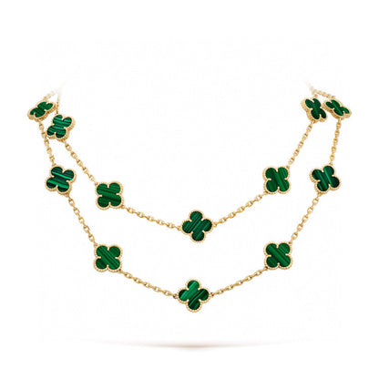 [Lumi Jewels]TRÈFLE 20 MOTIFS MALACHITE OR