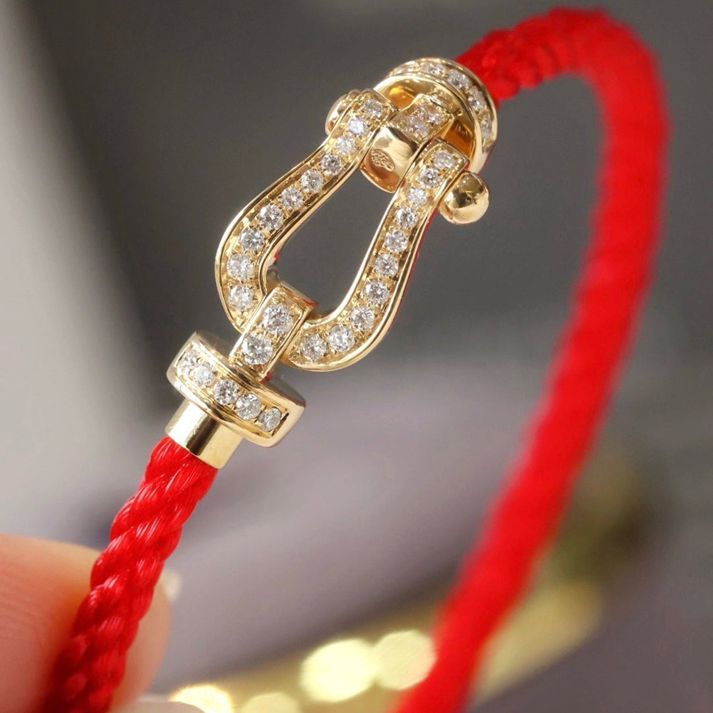 [Lumi Jewels]FORCE LARGE HORSESHOE FULL DIAMOND BRACELET SILVER