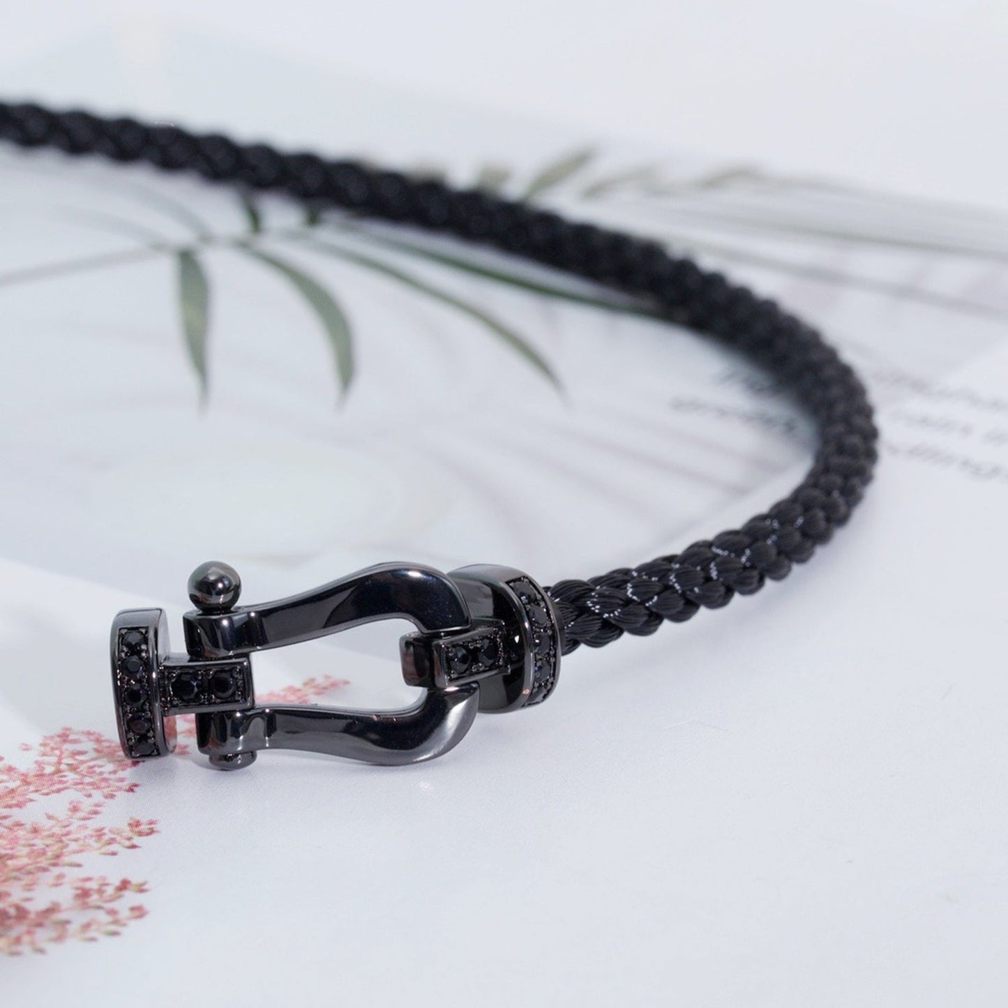[Lumi Jewels]FORCE LARGE SERIES HORSESHOE BLACK SAMURAI BRACELET