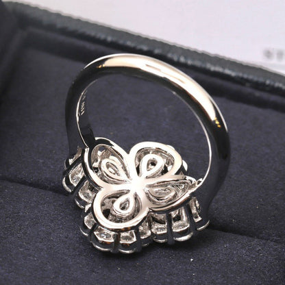 [Lumi Jewels]LOOP RING FULL MOTIF DIAMOND 16MM SILVE