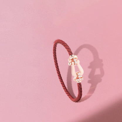 [Lumi Jewels]FORCE 10 HALF DIAMOND PINK GOLD RED CORDERI LARGE AND MEDIUM MODEL