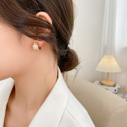 [Lumi Jewels]ZERO 1 DIAMOND PAVED EARRINGS