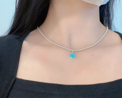 [Lumi Jewelry]RETURN TO TIF SILVER BEAD NECKLACE