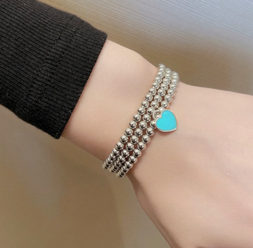 [Lumi Jewelry]RETURN TO TIF SILVER BEAD NECKLACE