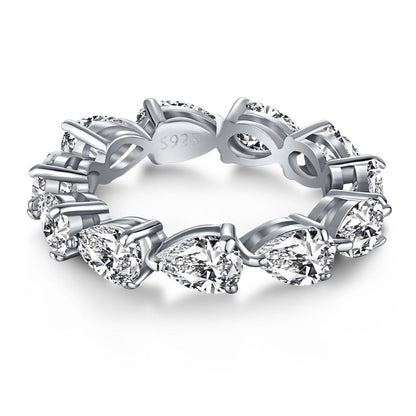 [Lumi Jewels]Exquisite Pear Cut Tennis Ring