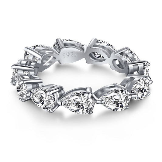 [Lumi Jewels]Exquisite Pear Cut Tennis Ring