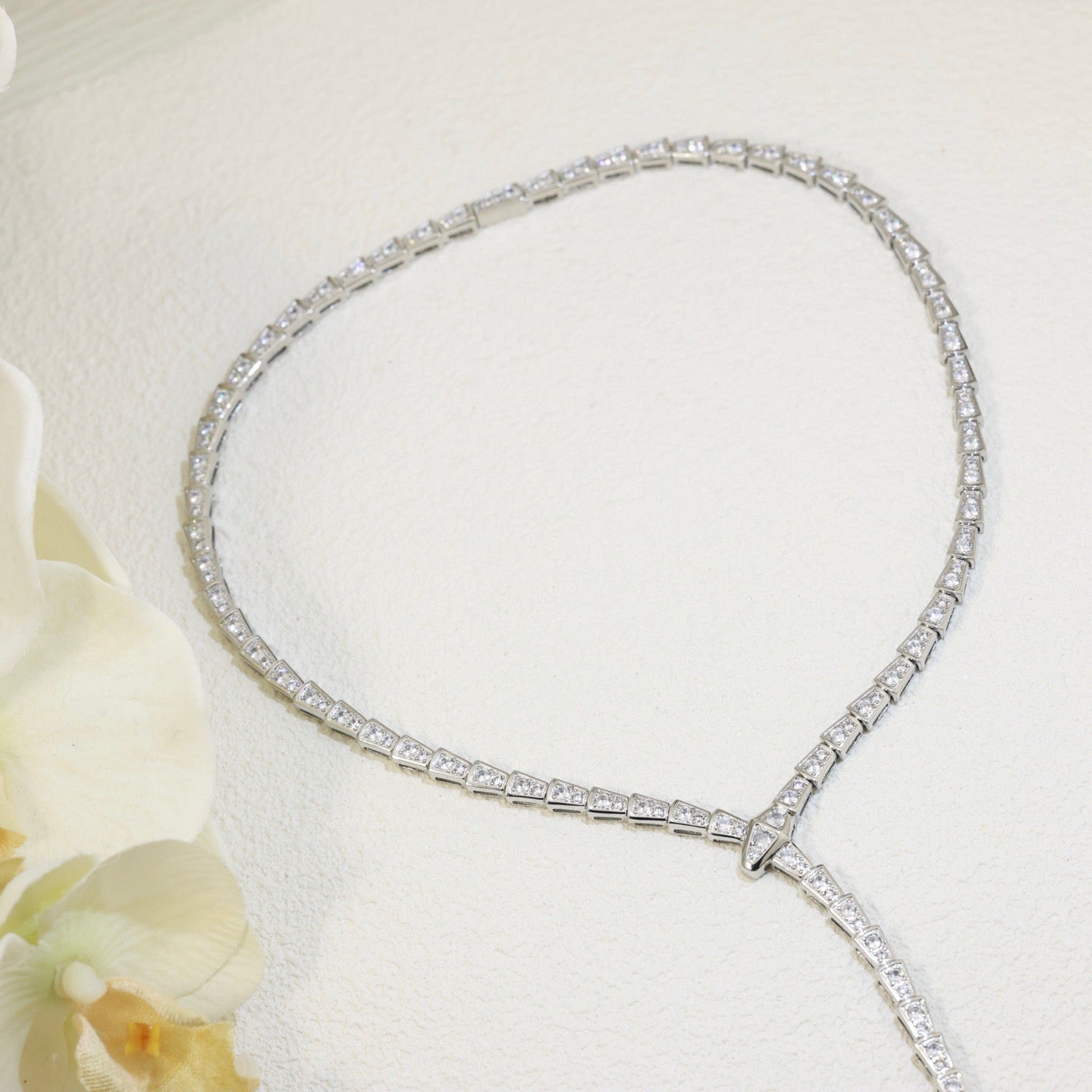 [Lumi Jewels]SERPENTI NECKLACE SILVER DIAMOND