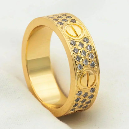 [Lumi Jewels]LOVE RING 5.5MM DIAMONDS PAVED