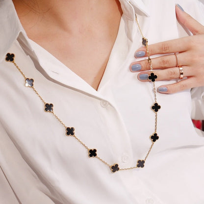 [Lumi Jewels]CLOVER 20 MOTIFS ONYX ROSE GOLD