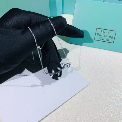 [Lumi Jewelry]PALOMA PICASSO STERLING SILVER OLIVE BRANCH NECKLACE