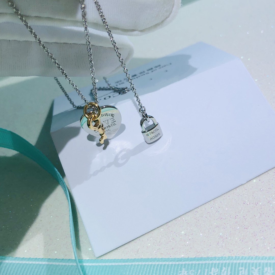 [Lumi Jewelry]LOVE HEART TAG KEY NECKLACE