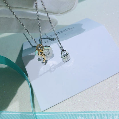 [Lumi Jewelry]LOVE HEART TAG KEY NECKLACE