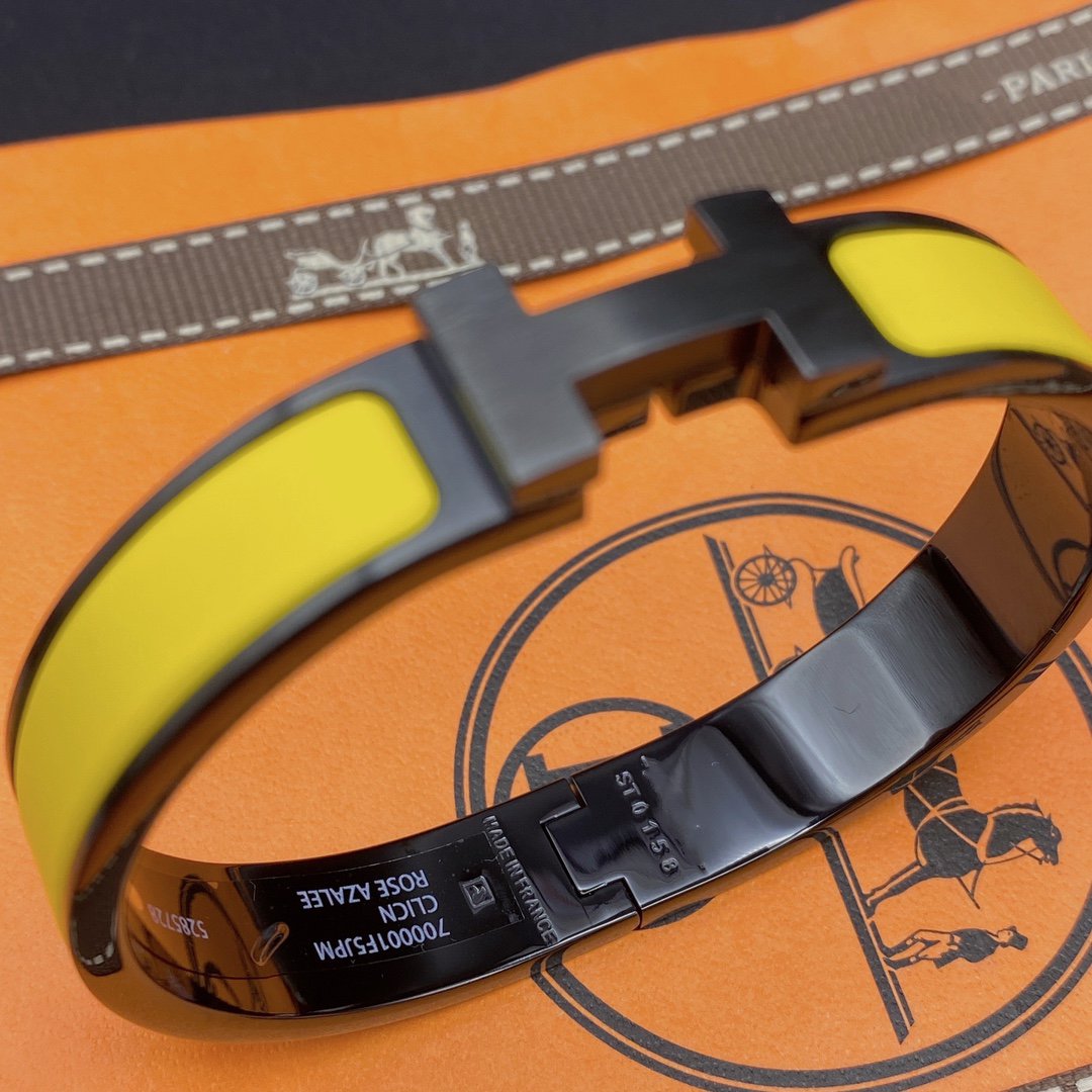 [Lumi Jewels]CLIC HM SO BLACK YELLOW BRACELET