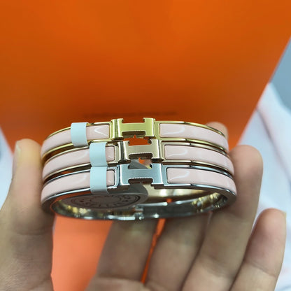 [Lumi Jewels]CLASSIC HM CLIC  PINK 8MM ENAMEL BRACELET