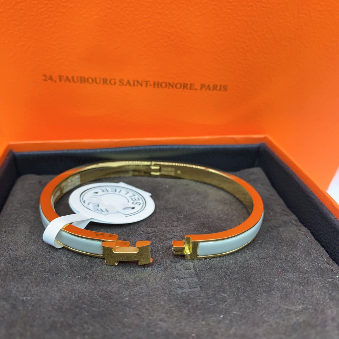 [Lumi Jewels]CLASSIC HM CLIC GREEN 8MM ENAMEL BRACELET