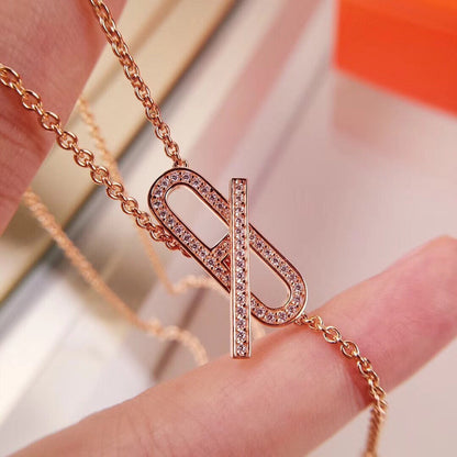 [Lumi Jewels]HM FIRE PIG NOSE NECKLACE TRENDY STREET
