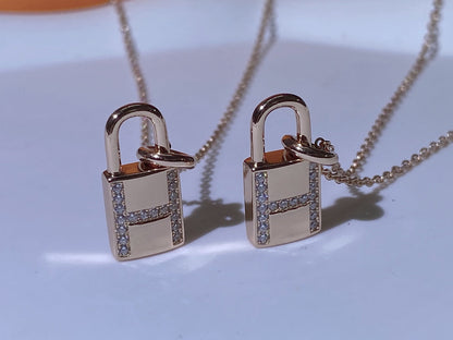 [Lumi Jewels]HM ADVANCED NICHE LOCK HEAD NECKLACE DIAMONDS