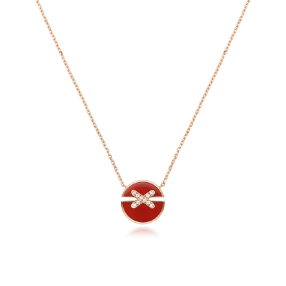 [Lumi Jewels]JEUX DE ROSE GOLD DIAMOND NECKLACE