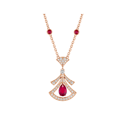 [Lumi Jewels]DREAM NECKLACE CARNELIAN DIAMOND PINK GOLD