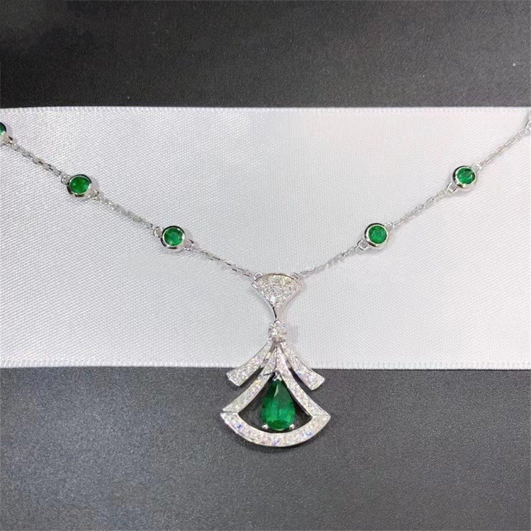 [Lumi Jewels]DREAM NECKLACE MALACHITE DIAMOND SILVER