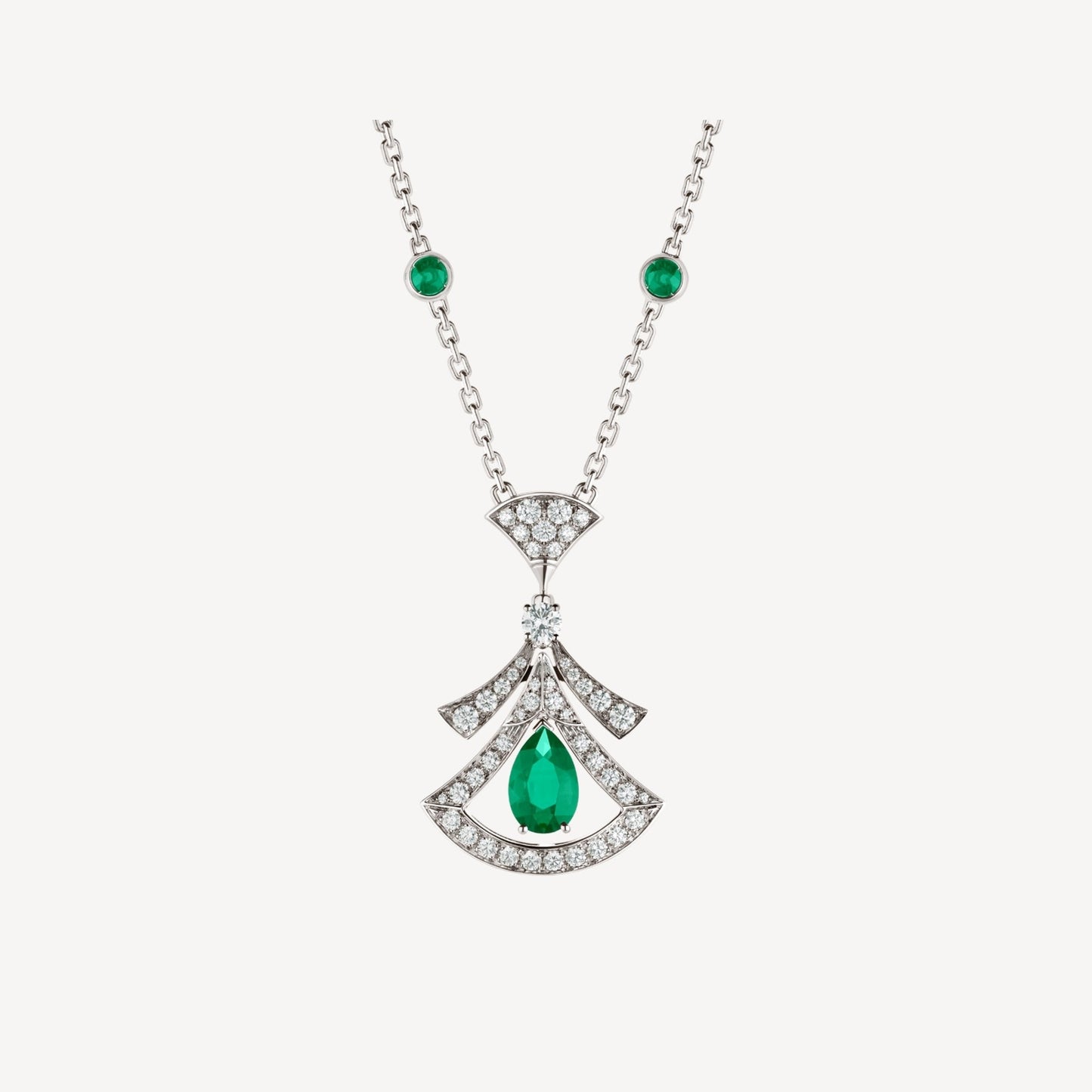 [Lumi Jewels]DREAM NECKLACE MALACHITE DIAMOND SILVER