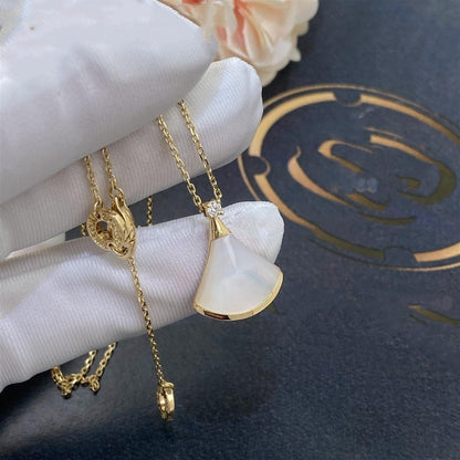 [Lumi Jewels]DREAM NECKLACE WHITE MOP GOLD 1 DIAMOND