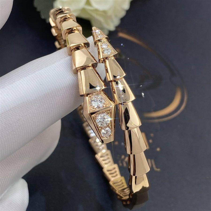 [Lumi Jewels]SERPENTI BRACELET DIAMONDS PINK GOLD