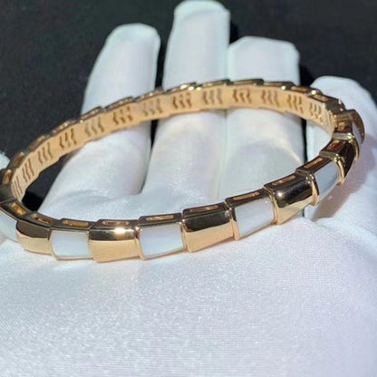 [Lumi Jewels]SERPENTI BRACELET PINK GOLD MOP