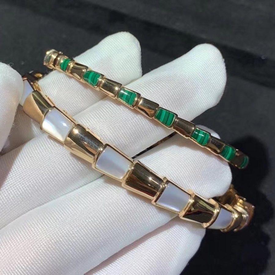 [Lumi Jewels]SERPENTI BRACELET PINK GOLD MOP