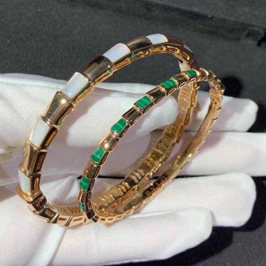 [Lumi Jewels]SERPENTI BRACELET PINK GOLD MOP