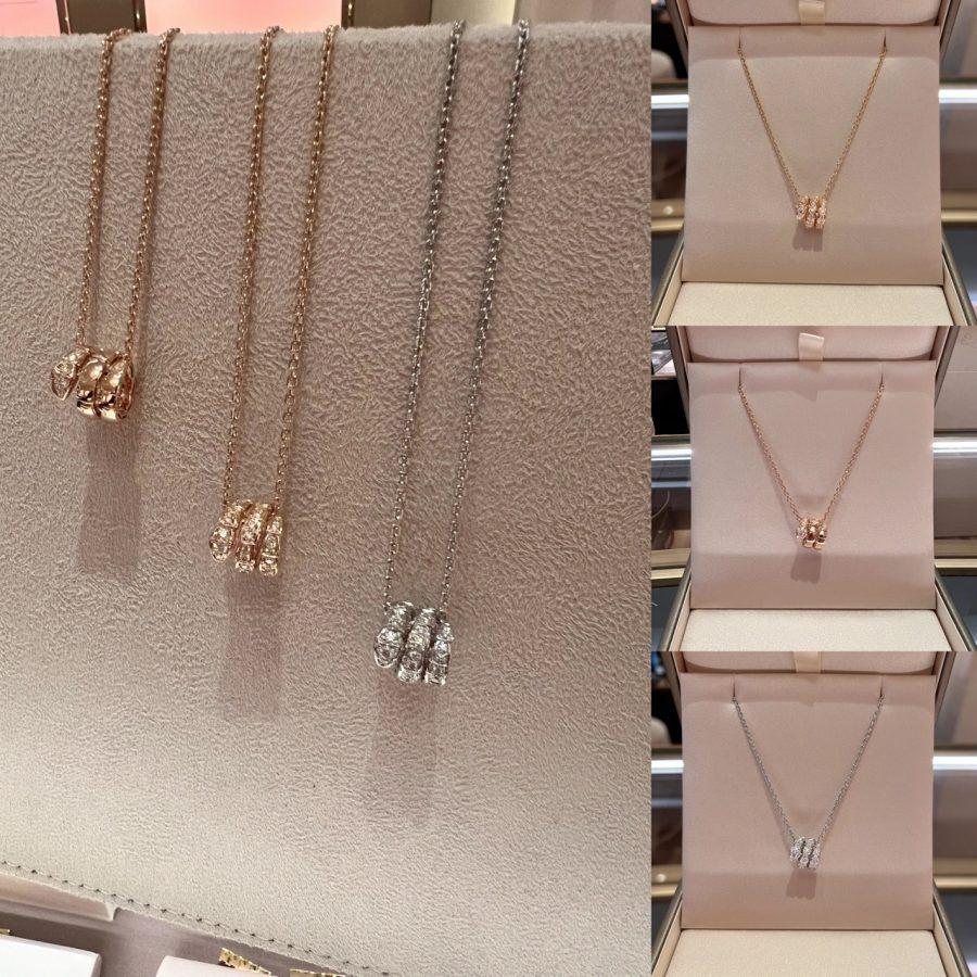 [Lumi Jewels]SERPENTI  NECKLACE DOUBLE RING DIAMOND