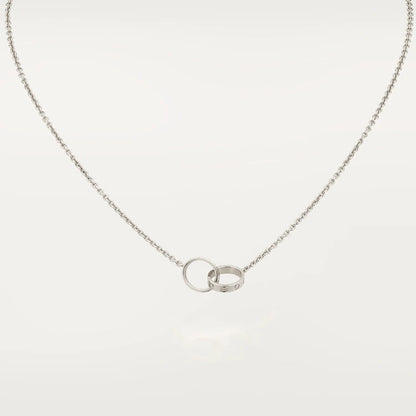 [Lumi Jewels]LOVE NECKLACE PINK GOLD AND SILVER