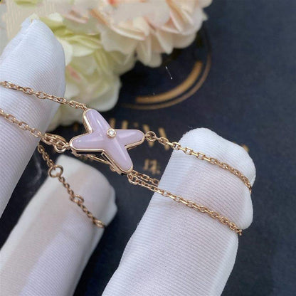 [Lumi Jewels]JEUX BRACELET PINK MOP PINK GOLD 1 DIAMOND
