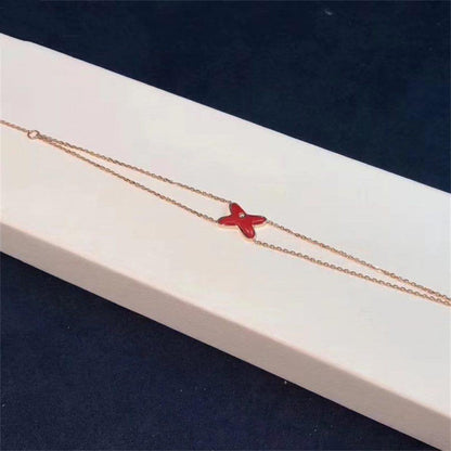 [Lumi Jewels]JEUX BRACELET CARNELIAN PINK GOLD 1 DIAMOND
