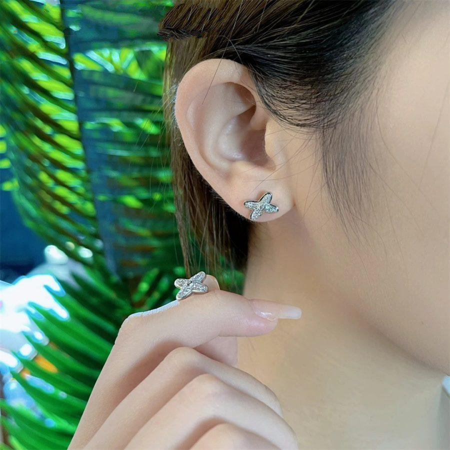 [Lumi Jewels]JEUX DE SILVER DIAMOND EARRINGS